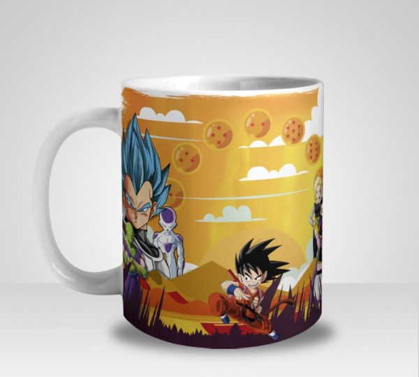 Caneca Dragon Ball Animes Geek Desenho - Branco