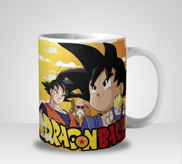 Caneca Dragon Ball Animes Geek Desenho - Branco