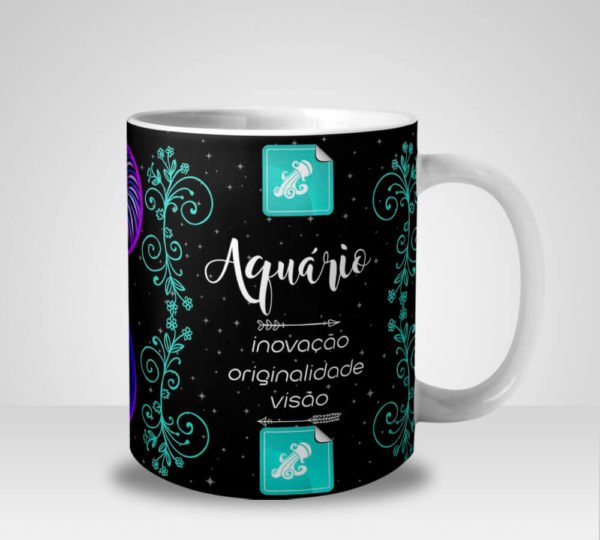 Caneca Signo de Aquário (Mod.2)