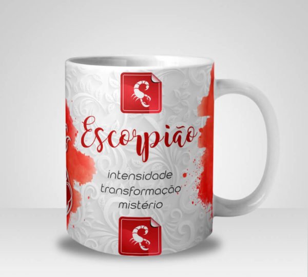 Caneca Signo de Escorpião (Mod.1)