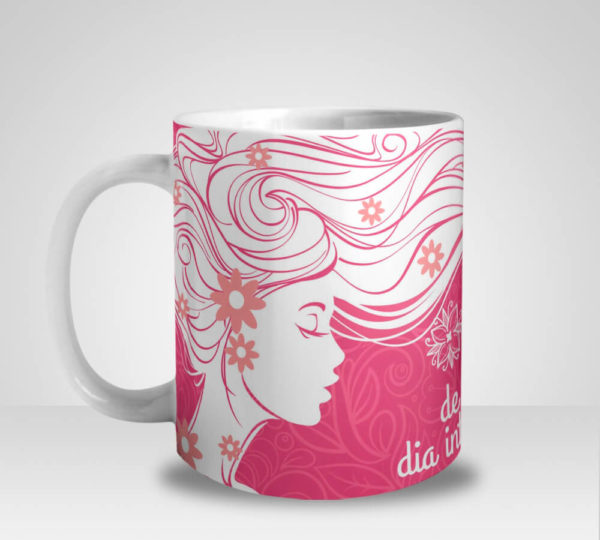 Caneca 8 de Março Dia Internacional da Mulher - Rosa