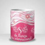 Caneca 8 de Março Dia Internacional da Mulher - Rosa