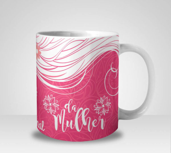 Caneca 8 de Março Dia Internacional da Mulher - Rosa