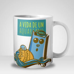 Caneca A Vida de Um Aquariano (Signo de Aquário)