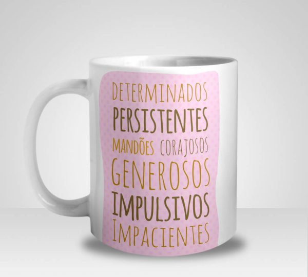 Caneca A Vida de Um Ariano (Signo de Áries)