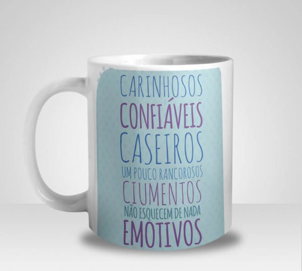 Caneca A Vida de Um Canceriano (Signo de Câncer)