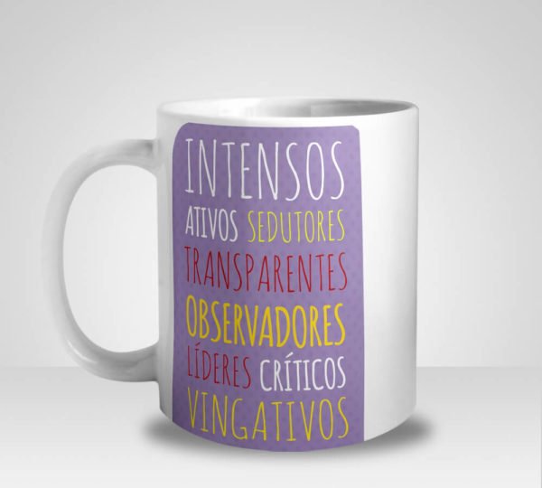 Caneca A Vida de Um Escorpiano (Signo de Escorpião)