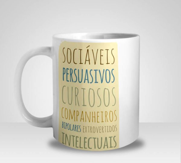 Caneca A Vida de Um Geminiano (Signo de Gêmeos)