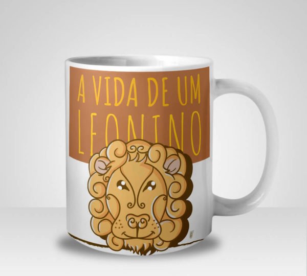 Caneca A Vida de Um Leonino (Signo de Leão)