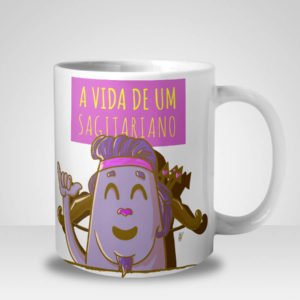 Caneca A Vida de Um Sagitariano (Signo de Sagitário)