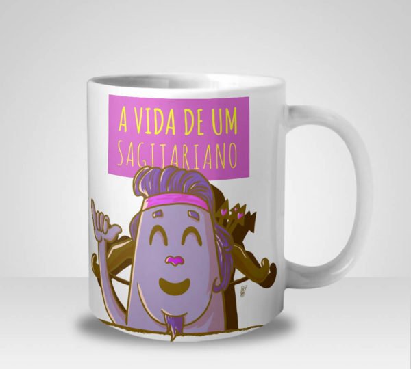 Caneca A Vida de Um Sagitariano (Signo de Sagitário)