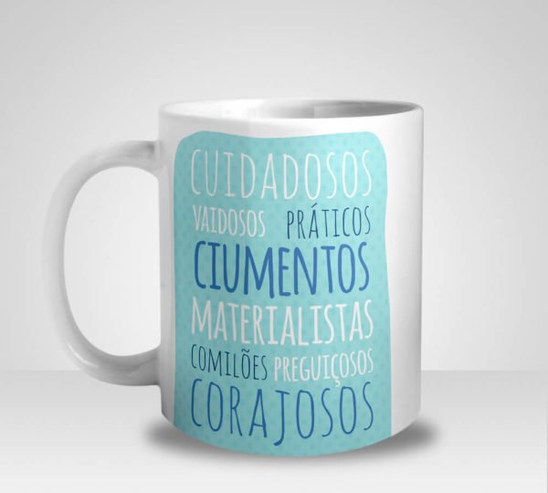 Caneca A Vida de Um Taurino (Signo de Touro)