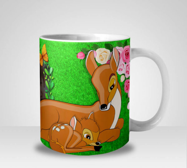 Caneca Amor de Mãe Bambi com Foto