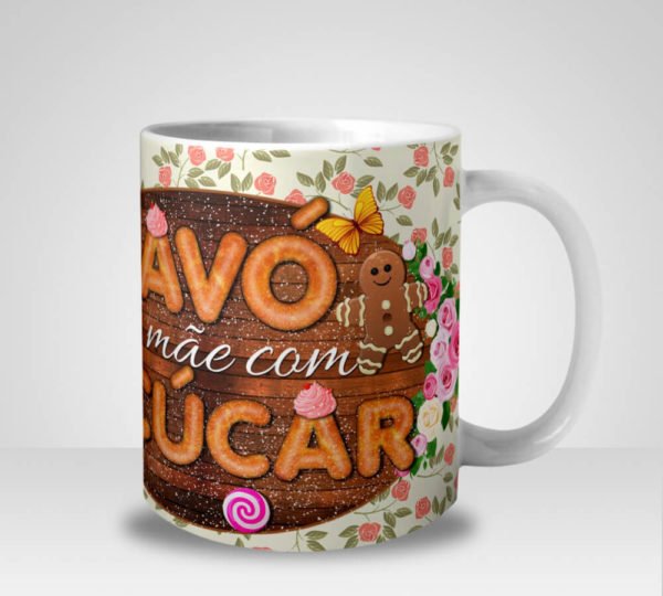 Caneca Avó é Mãe com Açúcar (Mod.1)