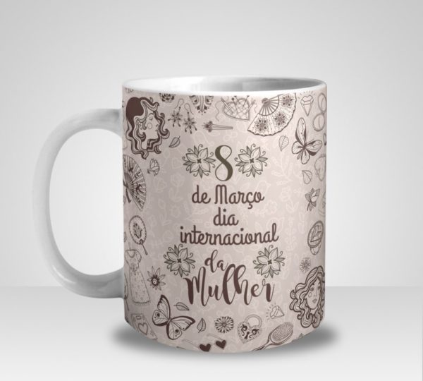 Caneca Dia Internacional da Mulher - Branco