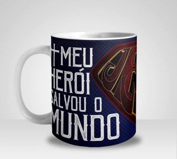 Caneca Evangélica Jesus Meu herói salvou o Mundo