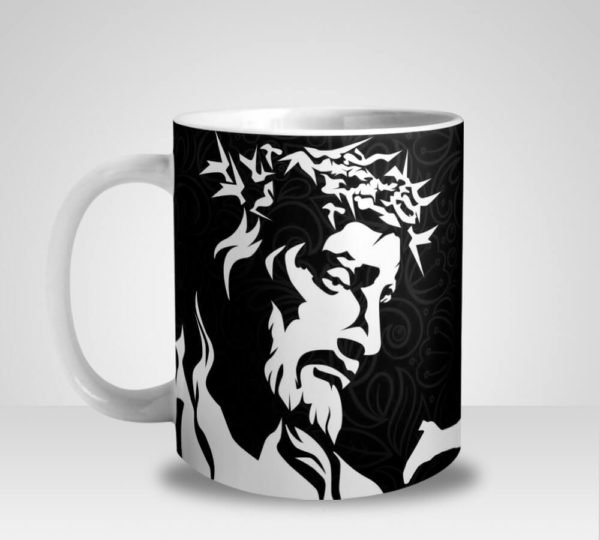 Caneca Evangélica Ouça, Ore, Ame e Repita (Mod.2)