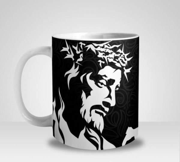 Caneca Evangélica Ouça, Ore, Ame e Repita (Mod.1)