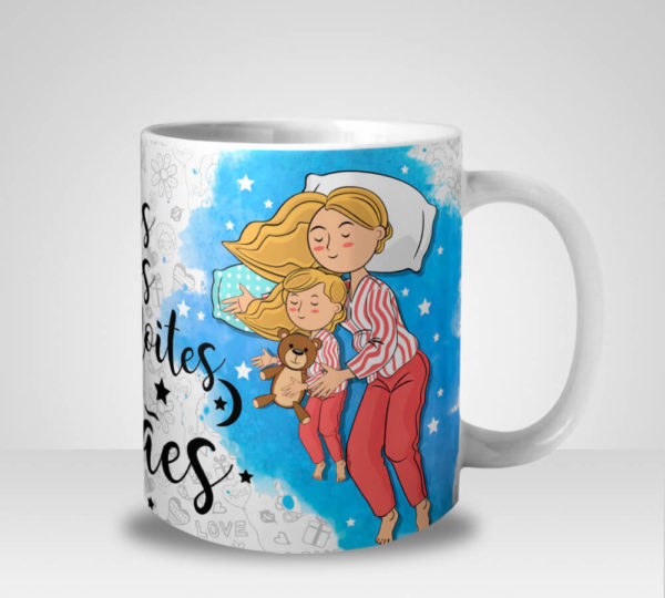 Caneca Feliz são os Dias e Noites das Mamães - Menina (Mod.1)