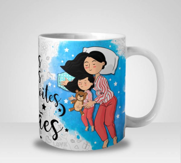 Caneca Feliz são os Dias e Noites das Mamães - Menina (Mod.2)