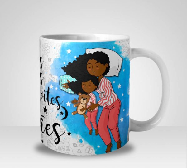 Caneca Feliz são os Dias e Noites das Mamães - Menina (Mod.3)