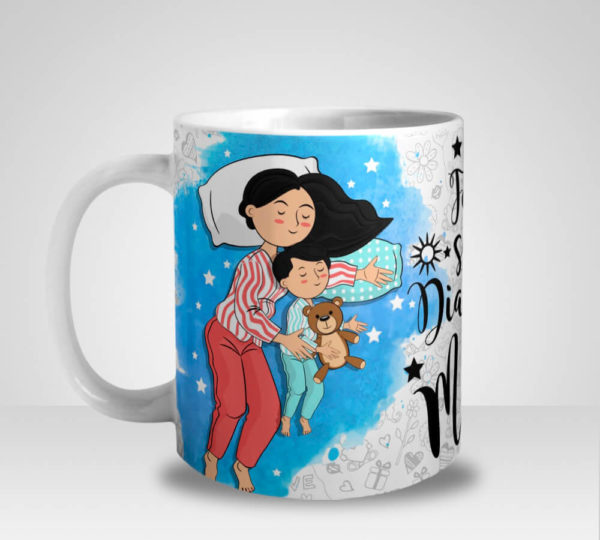 Caneca Feliz são os Dias e Noites das Mamães - Menino (Mod.2)