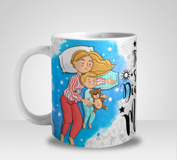 Caneca Feliz são os Dias e Noites das Mamães - Menino (Mod.1)