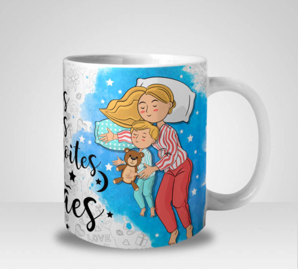 Caneca Feliz são os Dias e Noites das Mamães - Menino (Mod.1)