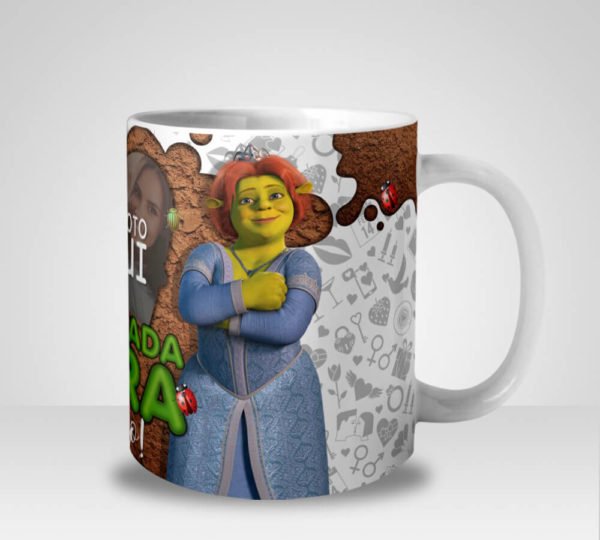 Caneca Fiona Minha Namorada ogra Te Amo com Foto