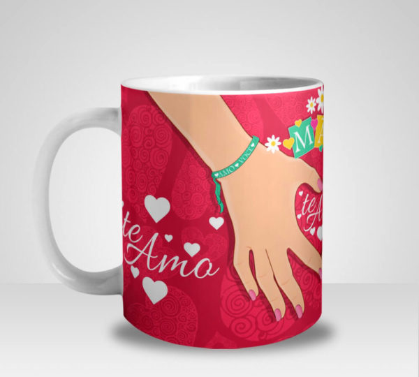 Caneca Mãe Te Amo Te Amo Te Amo - Rosa