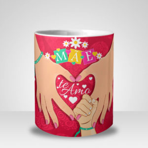 Caneca Mãe Te Amo Te Amo Te Amo - Rosa