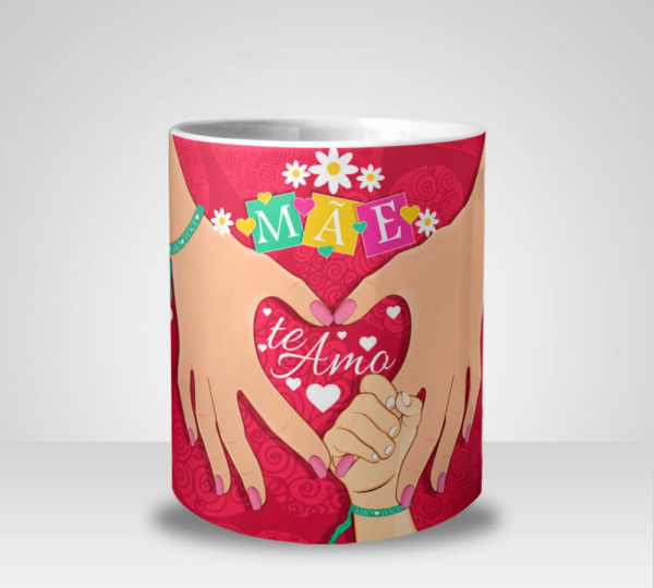 Caneca Mãe Te Amo Te Amo Te Amo - Rosa