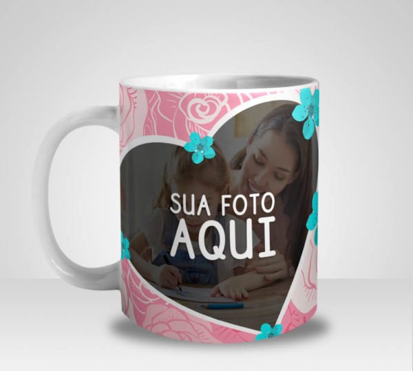 Caneca Mamãe & Eu Menina com Foto