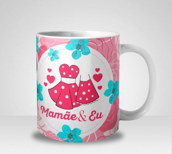 Caneca Mamãe & Eu Menina com Foto