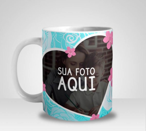 Caneca Mamãe & Eu Menino com Foto