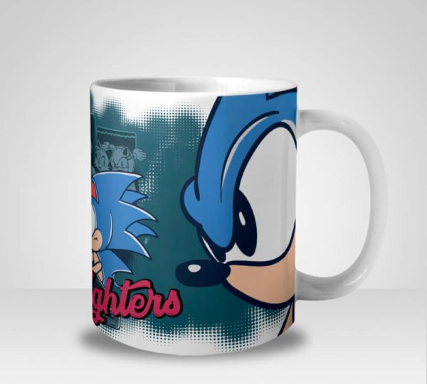 Caneca Mario Bros e Sonic Street Fighters