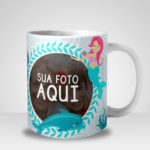 Caneca Minha Mãe é uma Sereia com Foto (Mod.1)