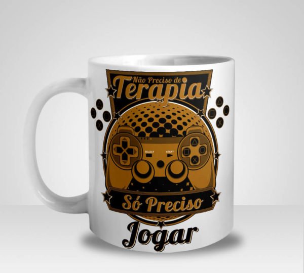 Caneca Não preciso de Terapia só Preciso Jogar Playstation