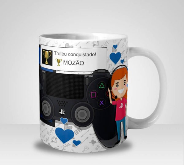 Caneca Por Você eu Pauso uma Partida Online no Playstation (Mod.2)