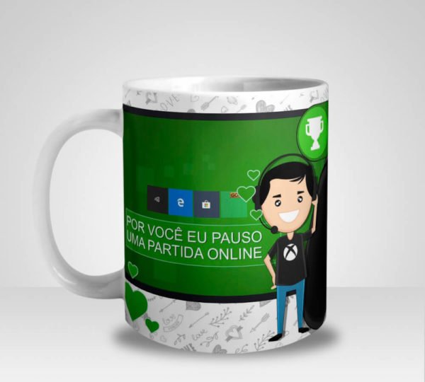 Caneca Por Você eu Pauso uma Partida Online no Xbox (Mod.2)