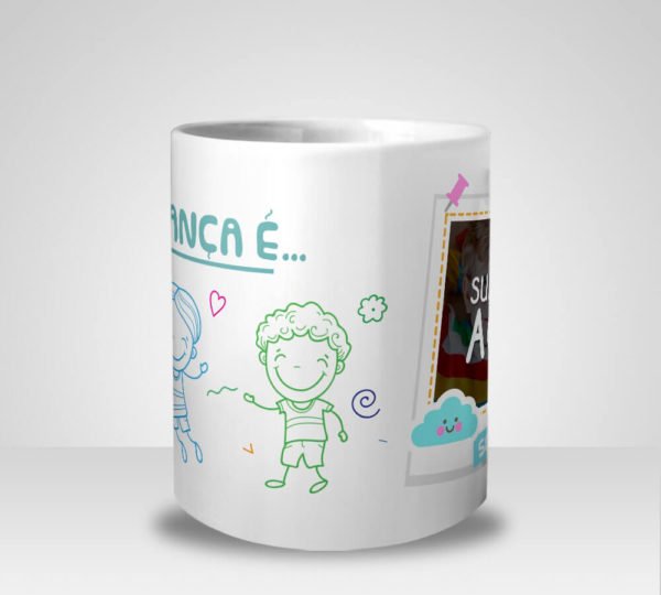 Caneca Ser Criança é Sonhar Sempre com Foto