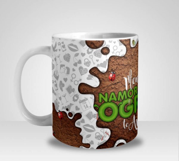 Caneca Shrek Meu Namorado ogro Te Amo