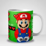 Caneca Super Mario Bros e Princesa Gamers