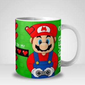 Caneca Super Mario Bros e Princesa Gamers