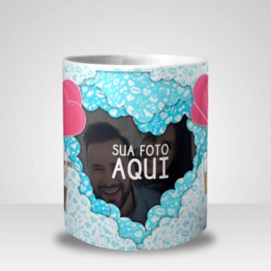 Caneca Você me Deixa nas Nuvens com Foto (Mod.2)