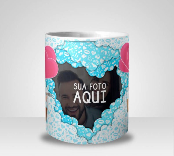 Caneca Você me Deixa nas Nuvens com Foto (Mod.2)