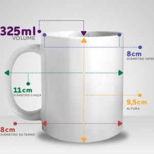 Medidas Caneca Cerâmica