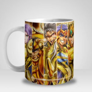 Caneca Os Cavaleiros dos Zodíaco Ouro