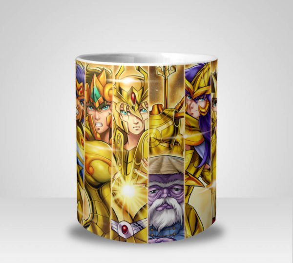 Caneca Os Cavaleiros dos Zodíaco Ouro